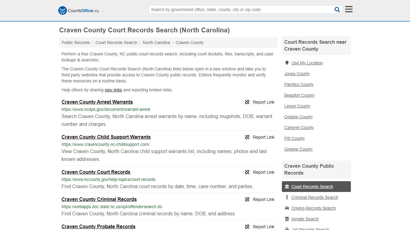 Court Records Search - Craven County, NC (Adoptions ...